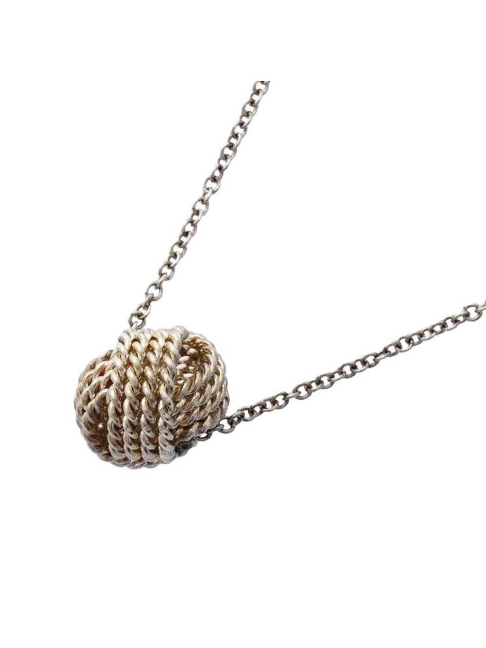 Tiffany & Co Necklace Somerset Meshball 925 Sterling Silver